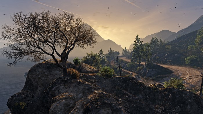 4K GTA 5 Mountains and Trees Landscape