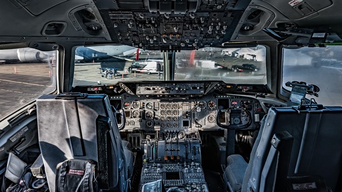 Cockpit of a KC-135 Stratotanker