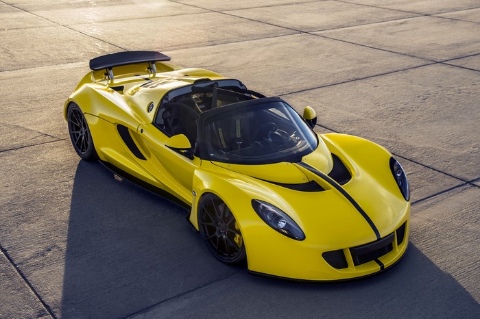 Yellow Hennessey Venom GT Spyder
