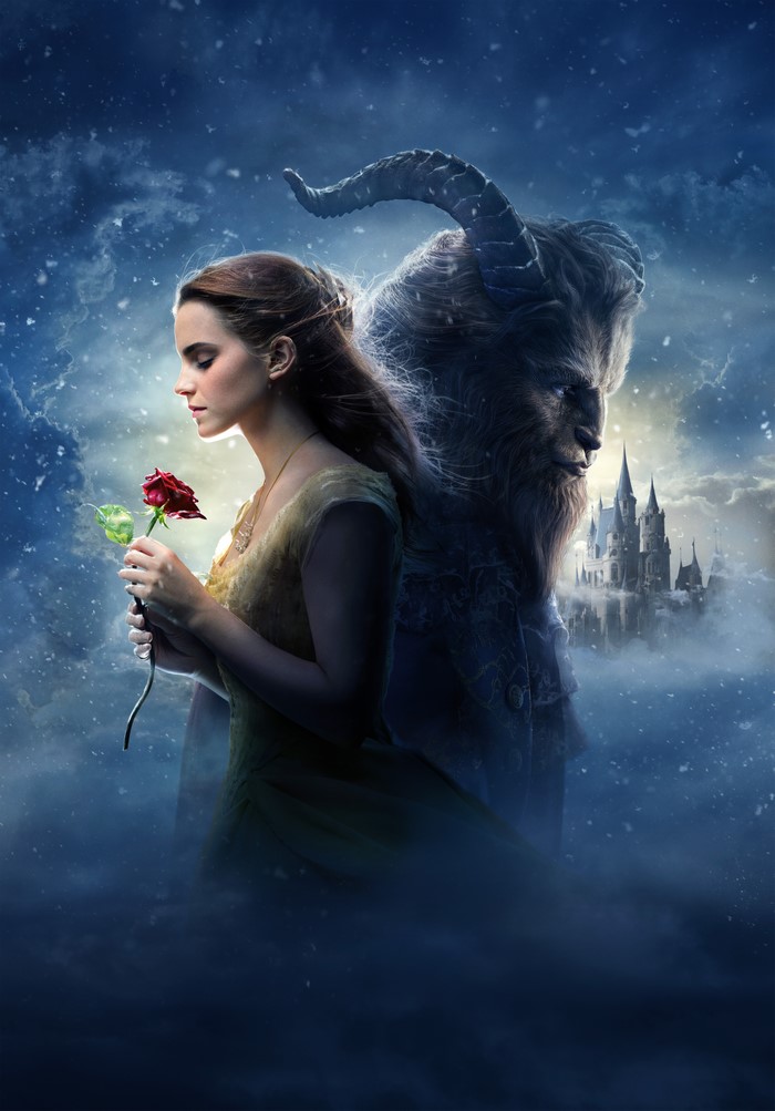 Emma Watson as Belle and the Beast from Beauty and the Beast 2017
