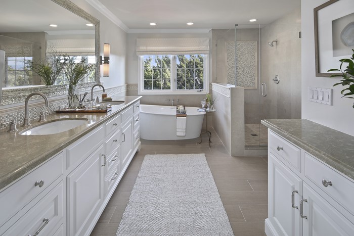Modern Bathroom with Bathtub and Shower