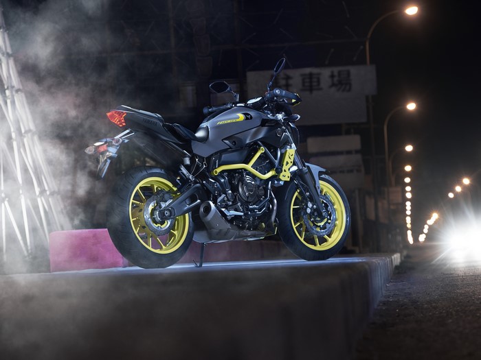 2017 Yamaha MT-07 Moto Cage Motorcycle at Night