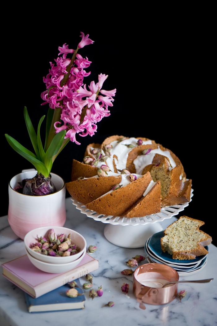 Still-life with Hyacinths and Pound Cake