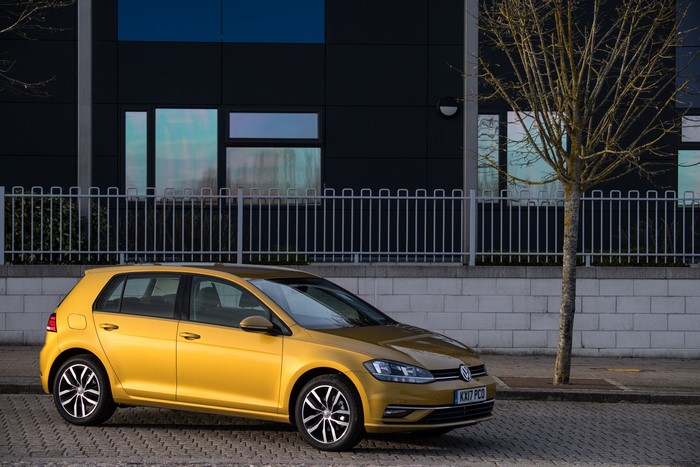 Yellow 2017 Volkswagen Golf TDI 5-door