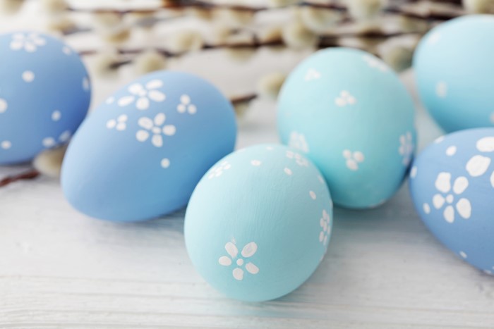 Easter Eggs with Pussy Willows