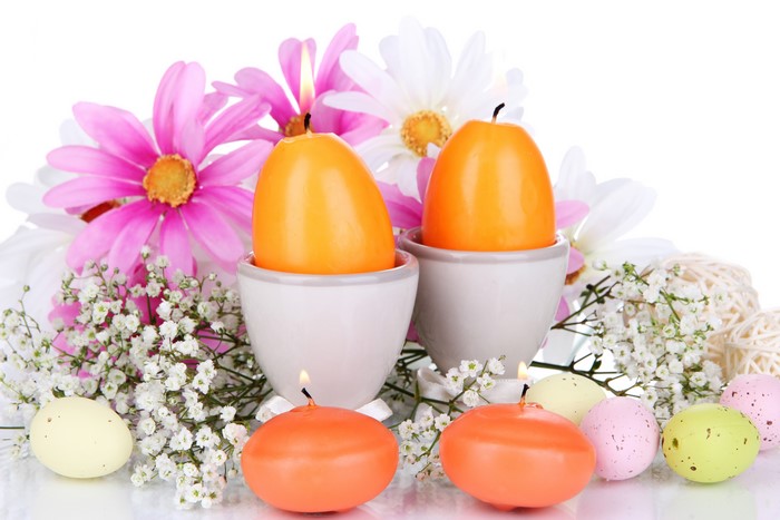 Easter Candles and Flowers