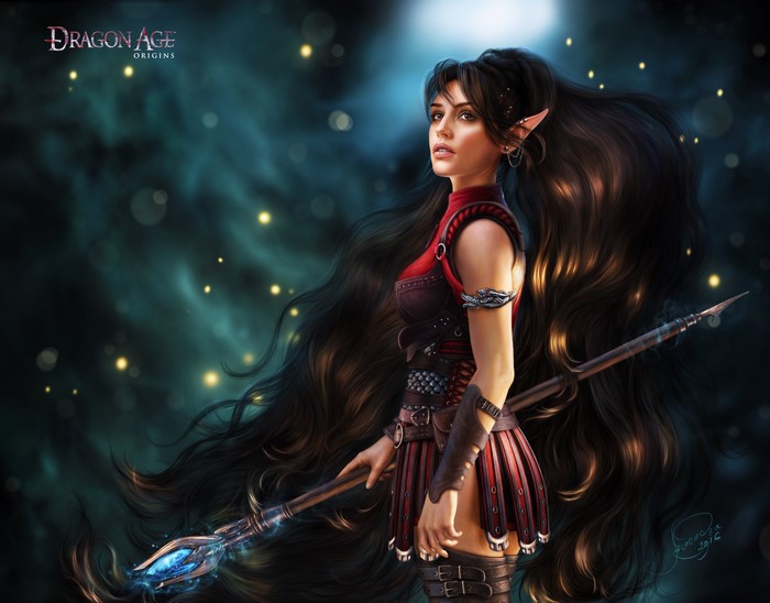 Elf Mage with Staff from Dragon Age Origins
