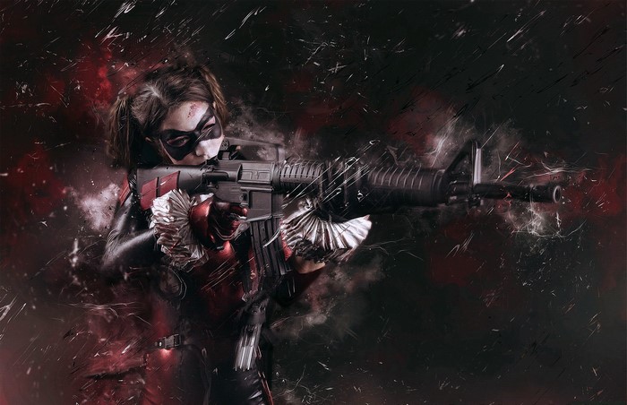 Harley Quinn with Assault Rifle