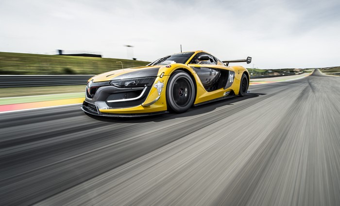 Renault Sport 01 Yellow Race Car on Track