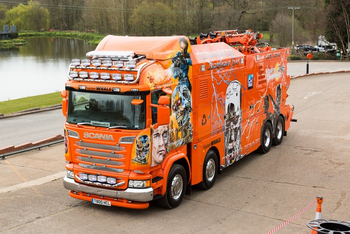 4K Orange Scania R730 Highline Terminator Truck
