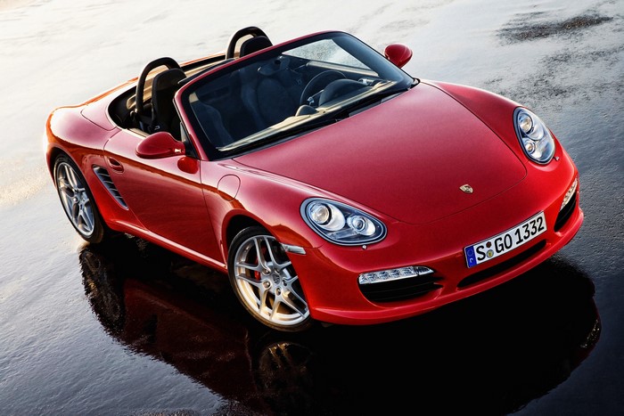 Red Porsche Boxster S 2012 987 Cabriolet