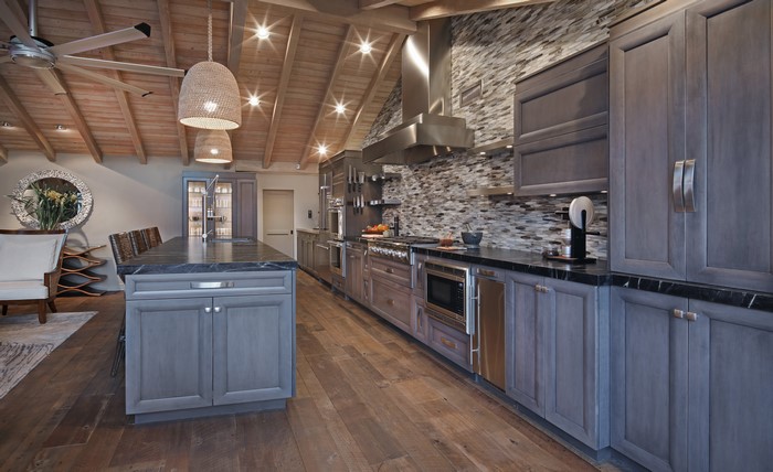 Kitchen Interior Design with Island and Appliances