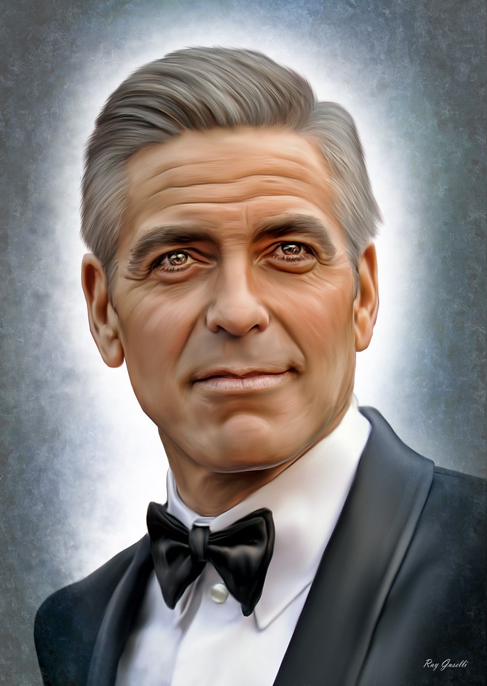 George Clooney Painting
