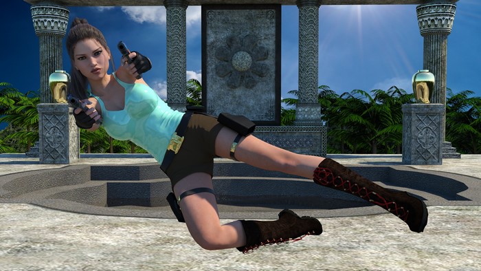 Lara Croft from Tomb Raider with Pistols