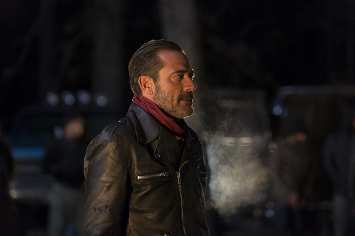 Negan in Leather Jacket at Night 4K