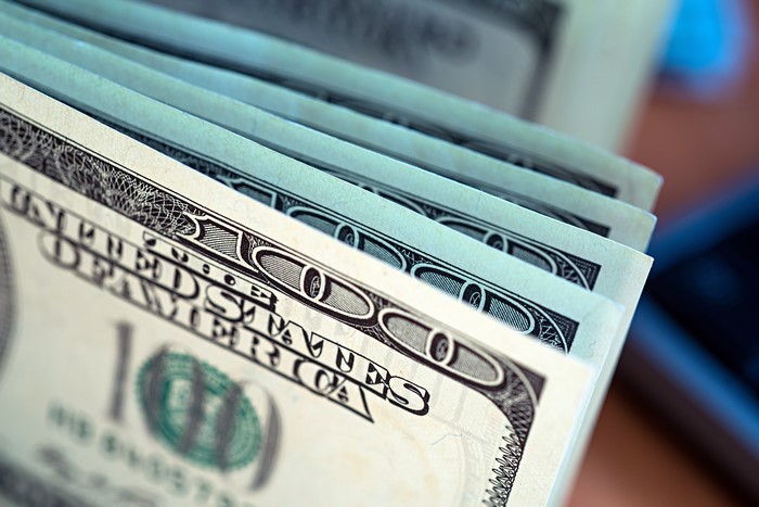 100 Dollar Bills Close Up