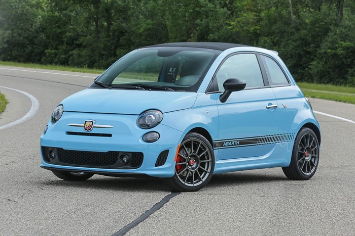 Light Blue 2013 Abarth Fiat 500C