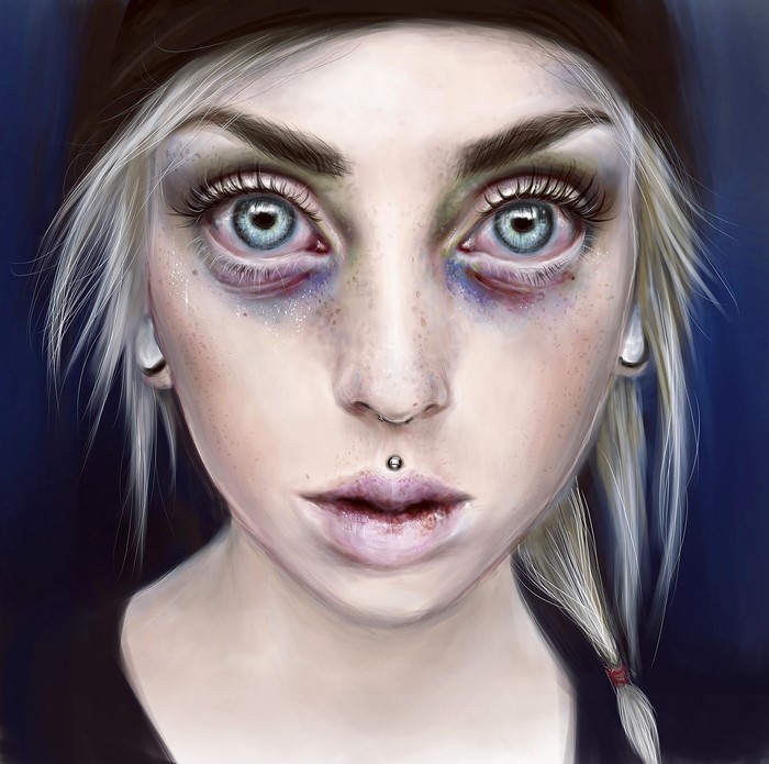 Painting Art of a Woman's Face