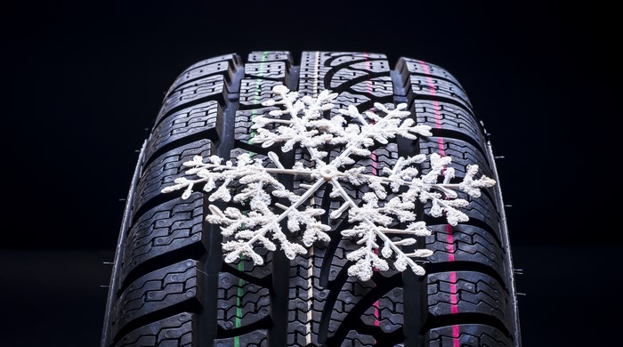 Snowflake on a Winter Tire