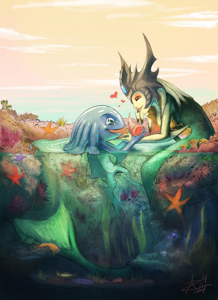 Fizz and Nami from League of Legends