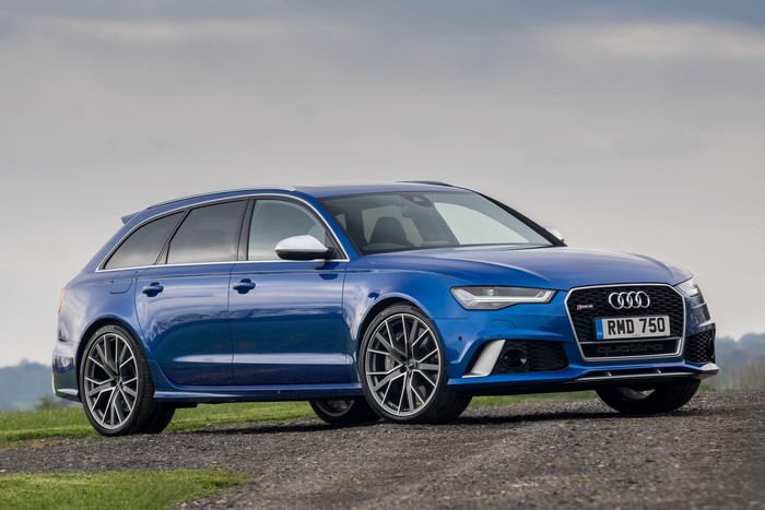 Blue Audi RS 6 Avant Estate Car