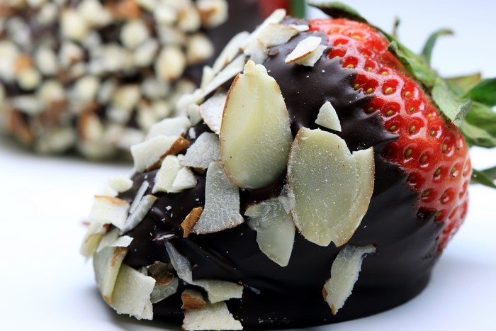 Chocolate Covered Strawberry with Almonds