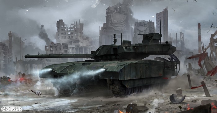 Armored Warfare Tank in Ruined City