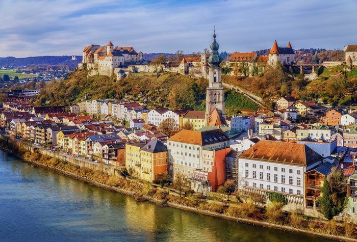 Burghausen Castle and Town on the River