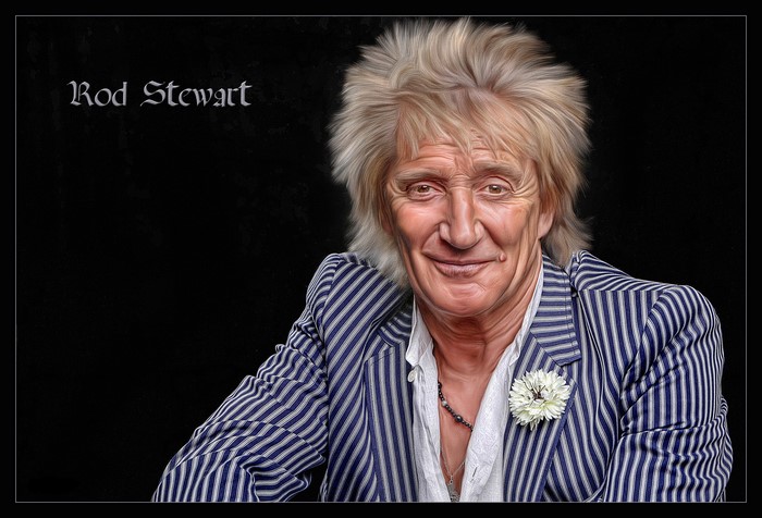 Rod Stewart portrait