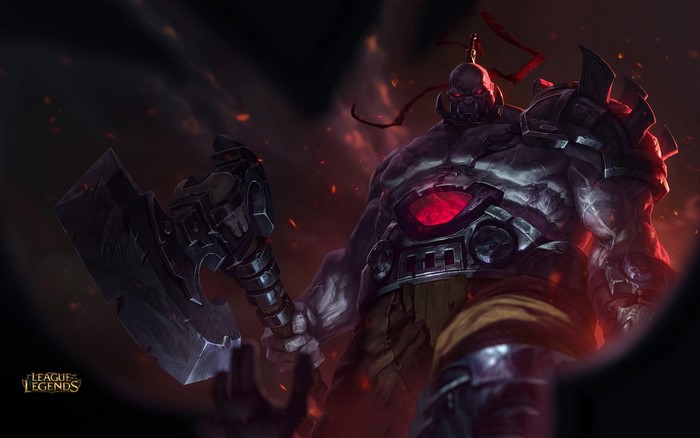 Sion from League of Legends with a Battle Axe