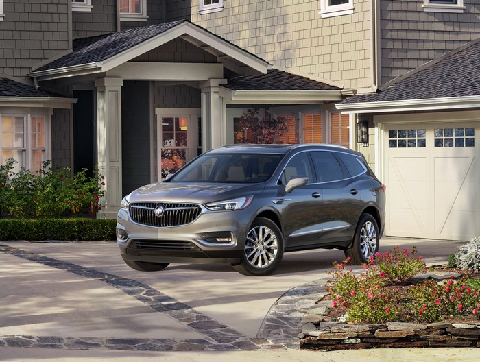 2018 Buick Enclave parked in front of a house