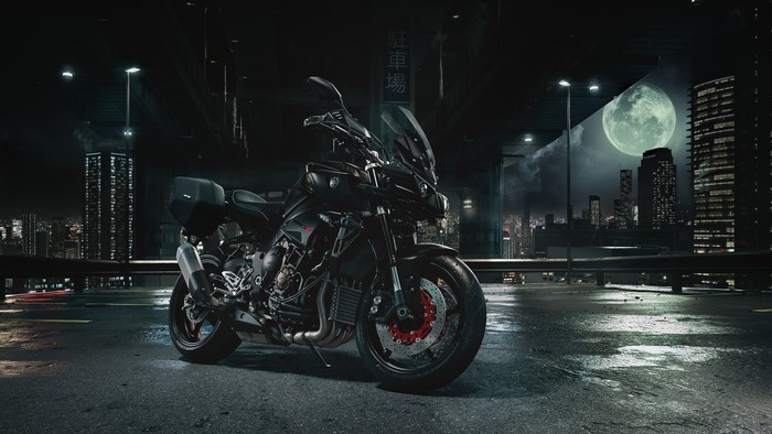 Yamaha MT-10 Touring Package Motorcycle at Night