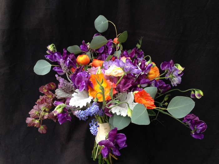 Bouquet of Sweet Peas and Other Flowers