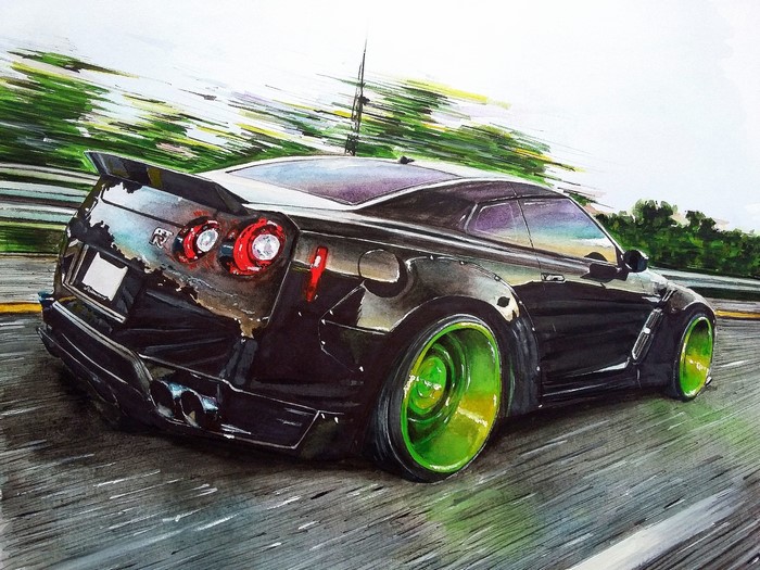 Nissan GT-R Liberty Walk Painting