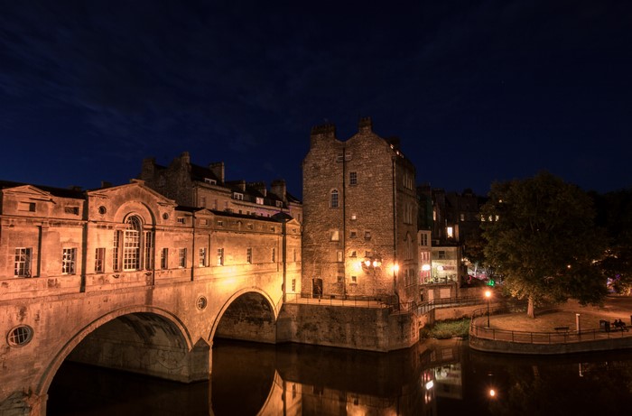 Pulteney Bridge at Night, Bath, United Kingdom
