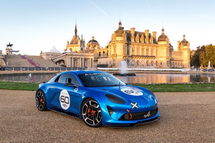 Blue Alpine Celebration Concept car at Château de Chantilly