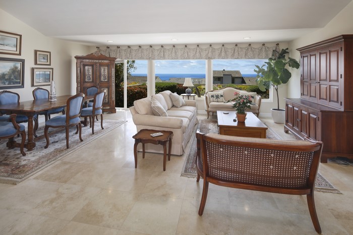 Living room with ocean view
