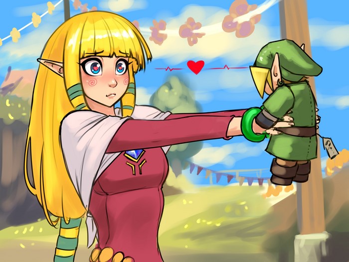 Zelda and Link from The Legend of Zelda