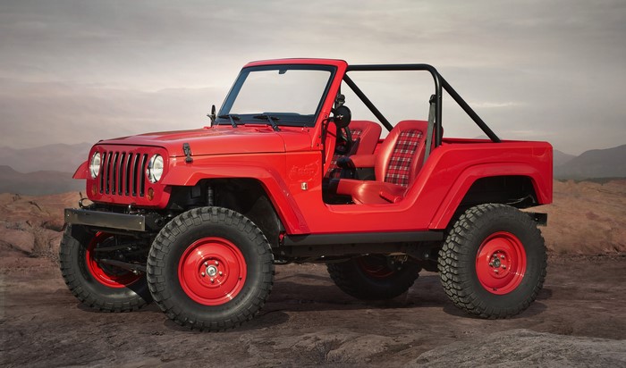 Red Jeep Shortcut Concept