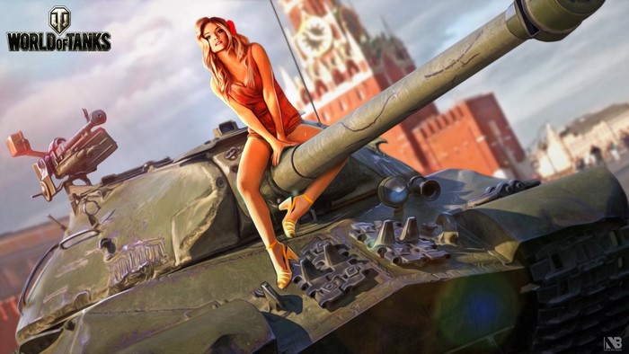 Woman on IS-3 Tank from World of Tanks