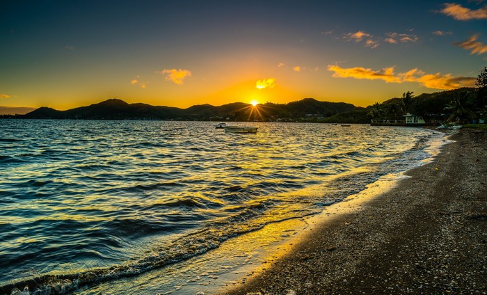 Sunset over Kaneohe Bay, Hawaii