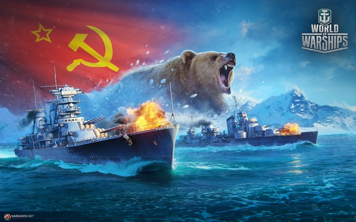 World of Warships Soviet Naval Battle with Bear