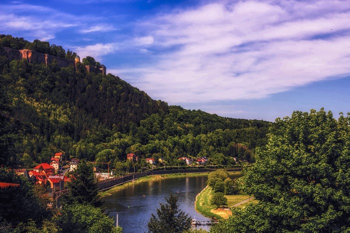 Koenigstein Fortress on Elba River, Germany