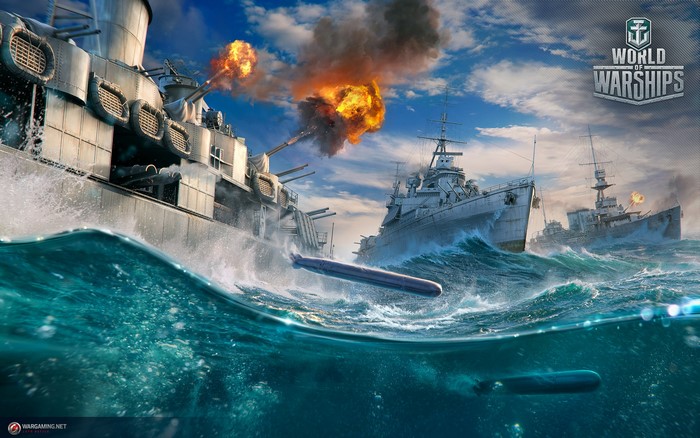 World of Warships: British Cruisers Firing Torpedoes