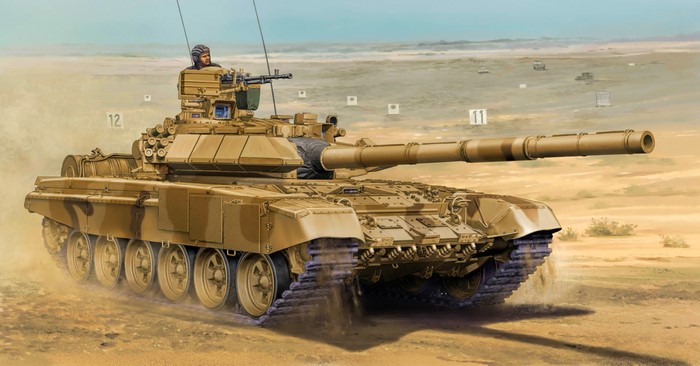 T-90 Tank in Desert Training