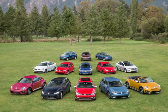 Volkswagen Cars on a Golf Course
