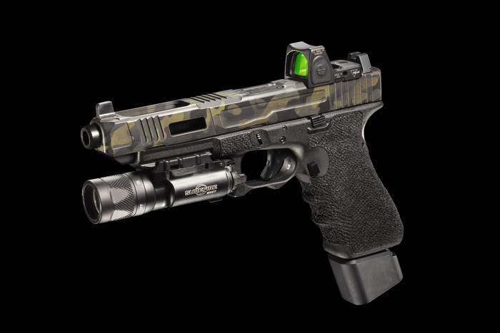 Glock 34 FI Mk 3 Pistol with Surefire Light and Trijicon RMR