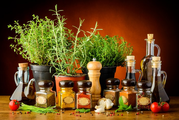 Spices, Herbs, Oils, and Tomatoes