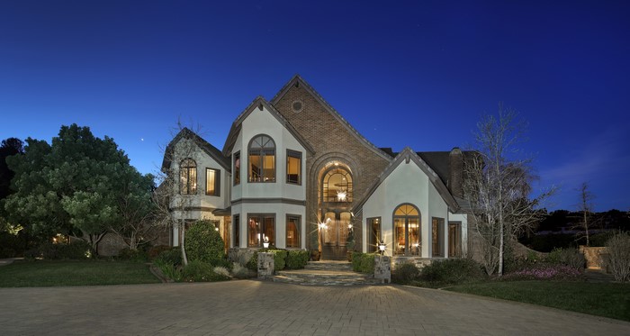 Mansion on Trigo Trail in Trabuco Canyon at Evening