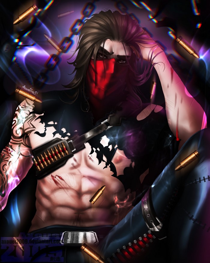 Erron Black from Mortal Kombat with Mask and Bullets